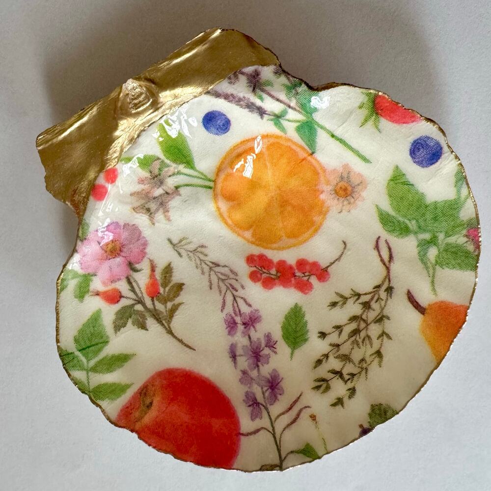 Handmade Fruit Botanical Garden Trinket Dish - Picture 3 of 6